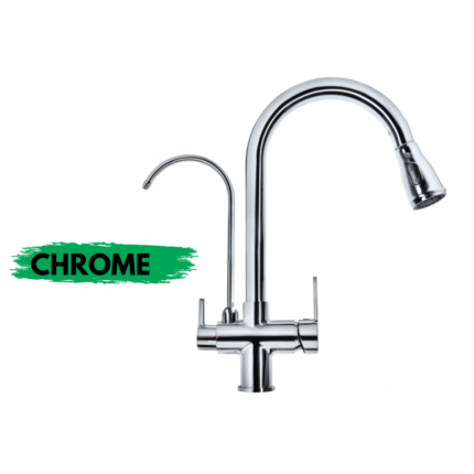 3-Wege Küchenarmatur.Chrom-Glänzend